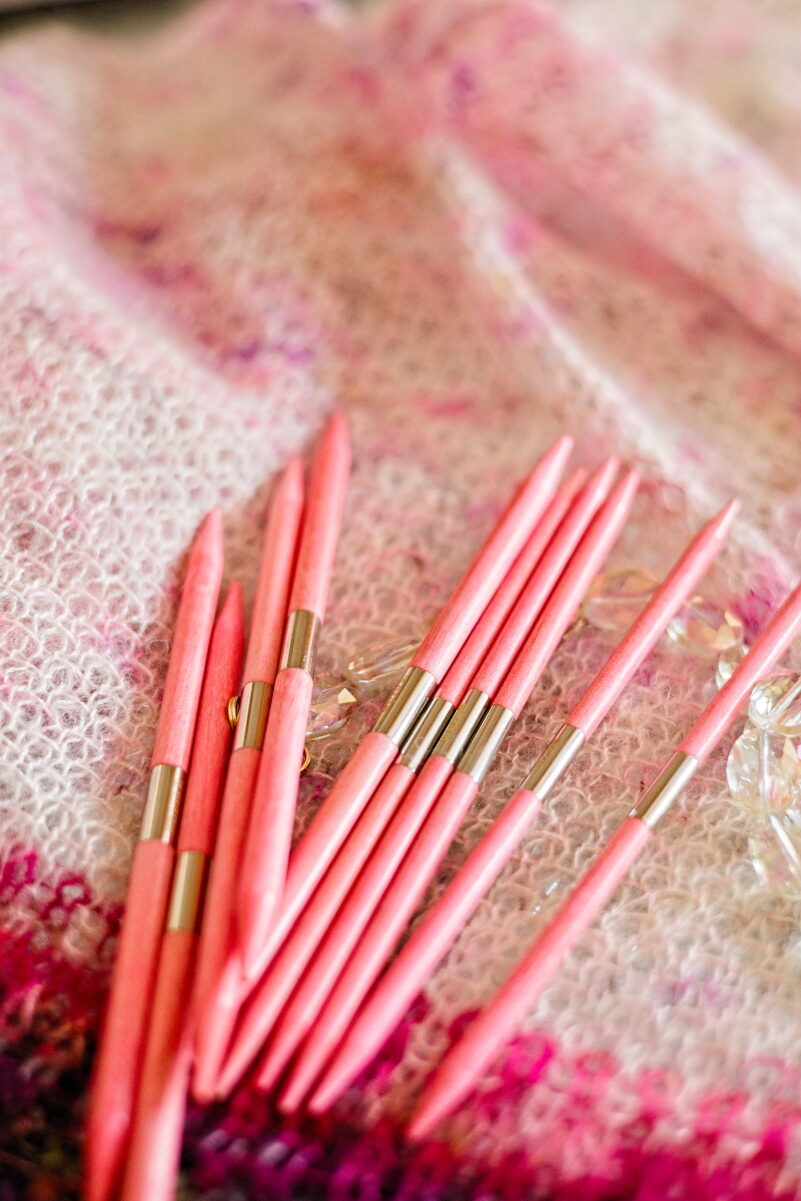 LYKKE 6 15cm DPN Set US6 to 13 Double Pointed Knitting Needle Set BLUSH 